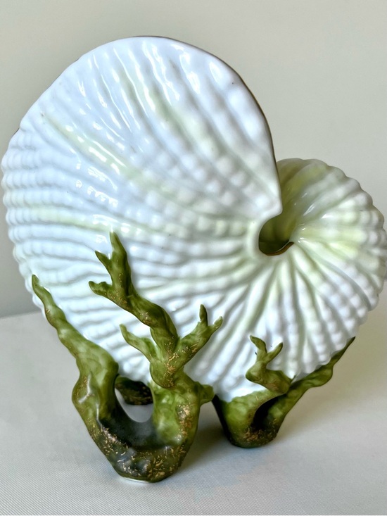 Royal Worcester Other - Antique Royal Worcester Porcelain Nautilus Ivory Shell Vase #23/100